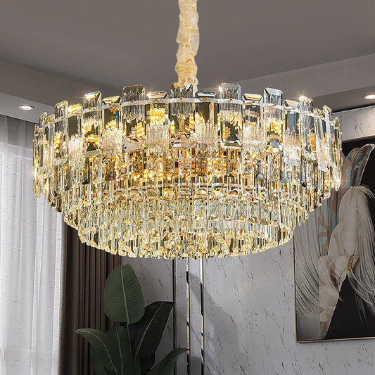DecorBites™ Crystal Light Chandelier: Luxury European Livingroom Lamp 2024 Collection