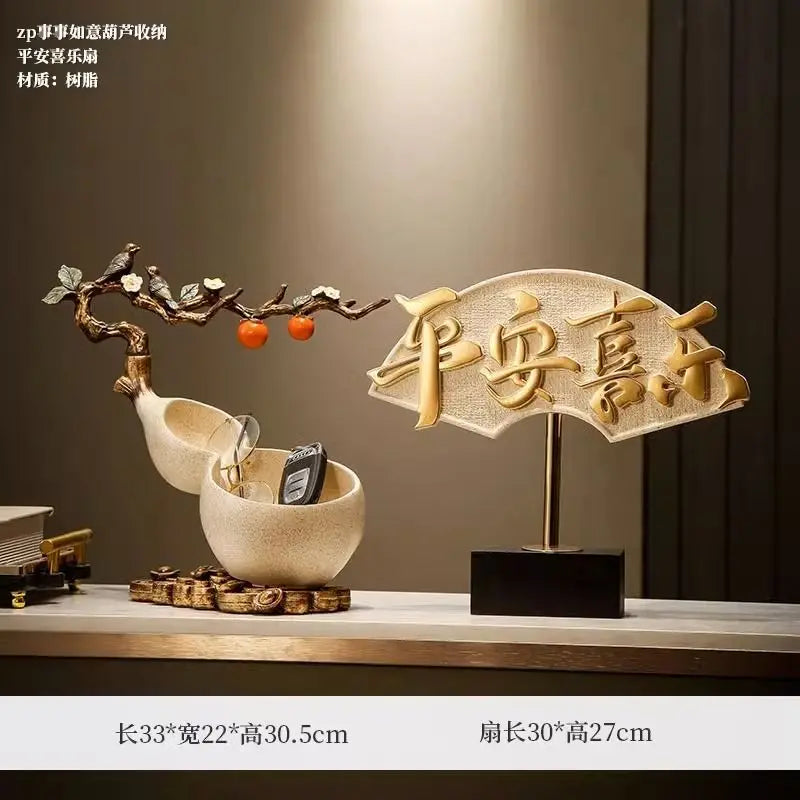 DecorBites™ Chinese Gourd Key & Desktop Storage Decoration for Wealth Attraction