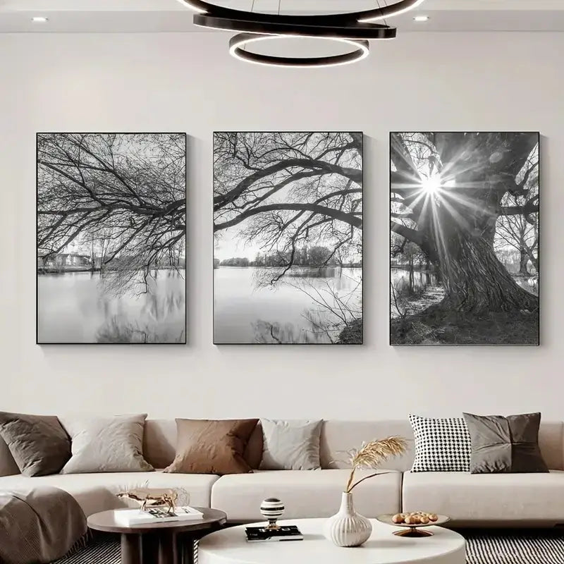 Decorbites™ ‚Atemberaubende Leinwandposter mit Sonnenuntergang am Großen Baumsee‘