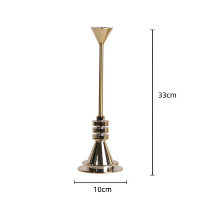 DecorBites™ Gold Geometric Candle Holder Candelabrum for Wedding Centerpieces and Home Decoration