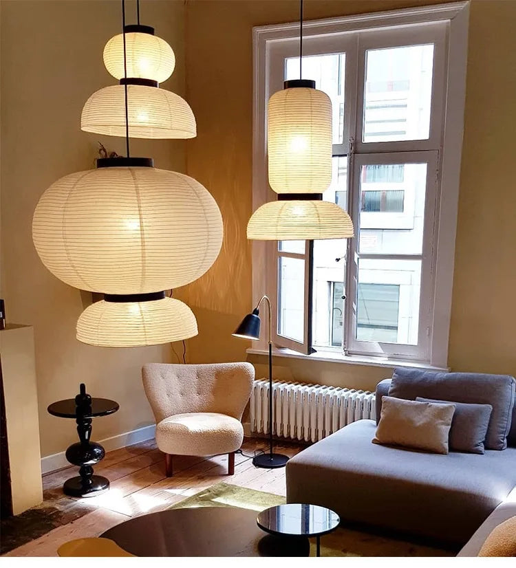 ثريا DecorBites™ المصنوعة يدويًا من الورق الأبيض للمنزل والمطعم