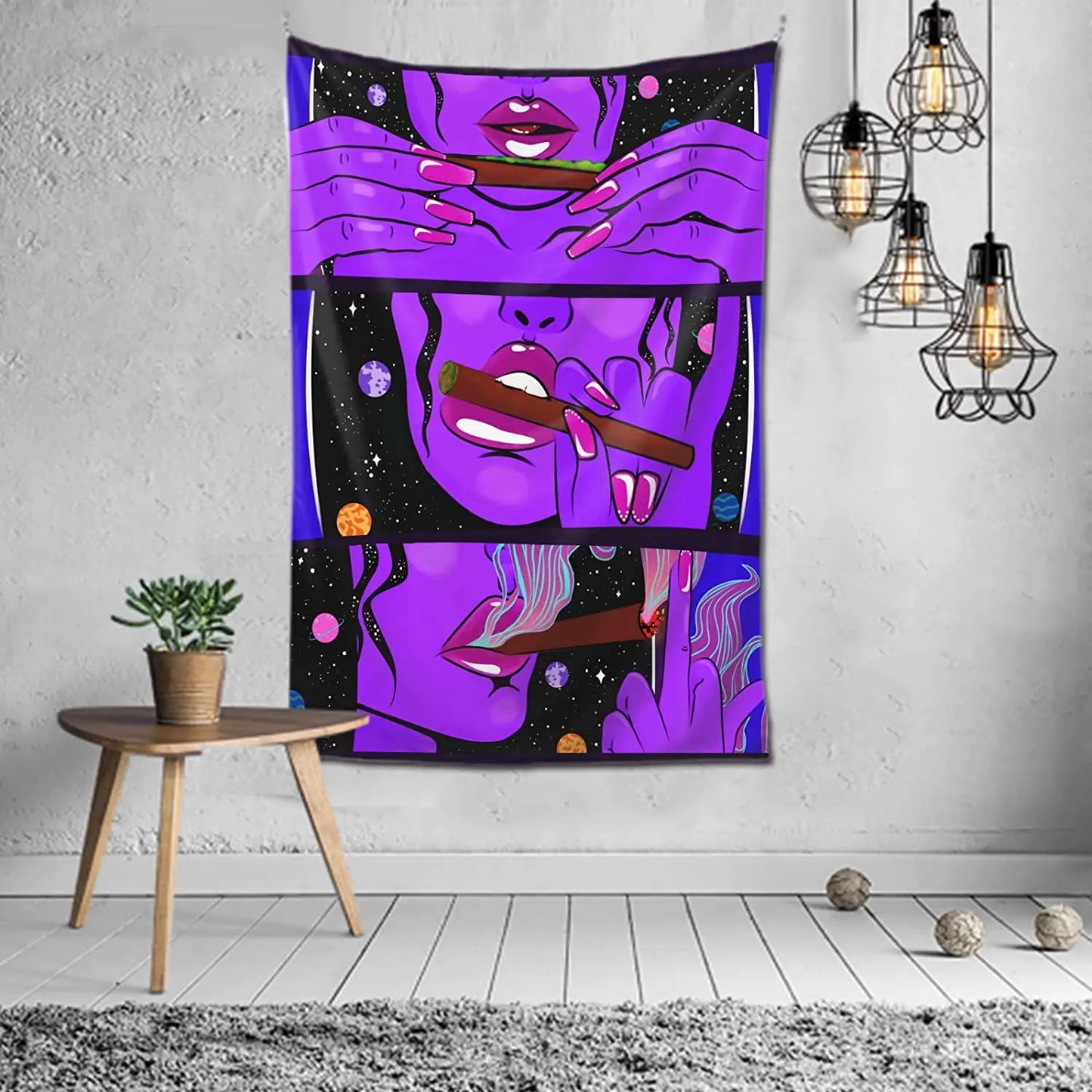 Mystery Smoke Psychedelic Wall Tapestry by Decobites