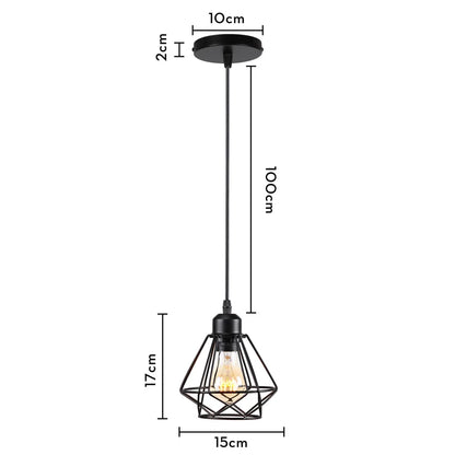 DecorBites™ Industrial Black Mini Pendant Light for Dining Room, Bar, and Clothing Store
