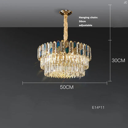 DecorBites™ Dimmable LED Sea Shell Crystal Chandelier Luminaire for Living Room