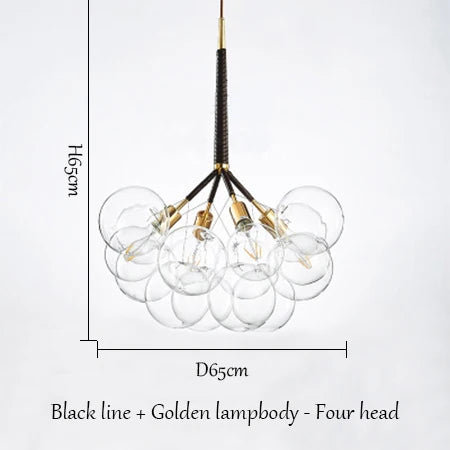 DecorBites™ Bubble Chandelier: High Quality LED Lighting for Bedroom and Lounge