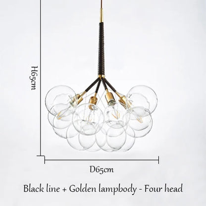 DecorBites™ Bubble Chandelier: High Quality LED Lighting for Bedroom and Lounge