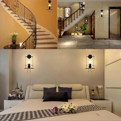 DecorBites™ Little Man LED Wall Light: Modern, Simple, Creative Design for Children's Bedroom