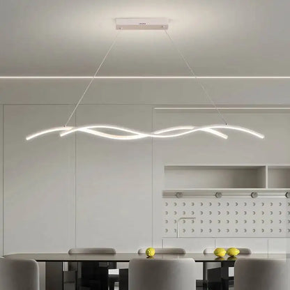 Modern Black and White Metal LED Pendant Light