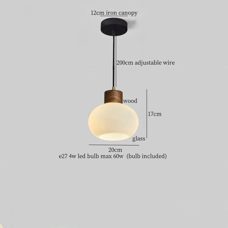 DecorBites™ Glass LED Pendant Light - Modern Nordic Hanging Lamp for Home and Dining