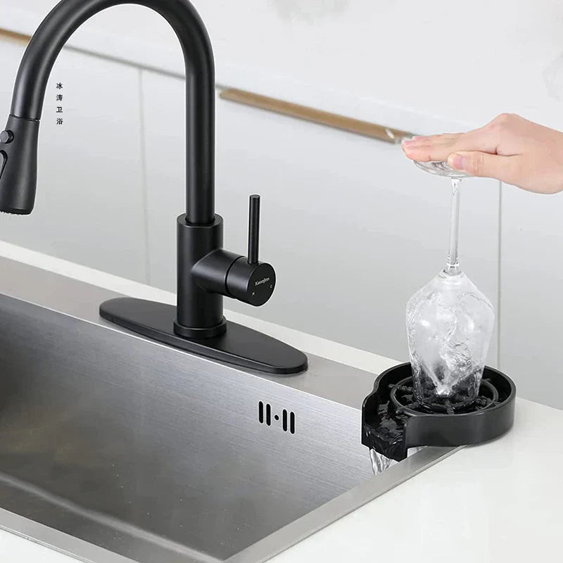 DecorBites™ Glass Rinser Sink Automatic Cup Washer Bar Coffee Tea Pitcher Tool