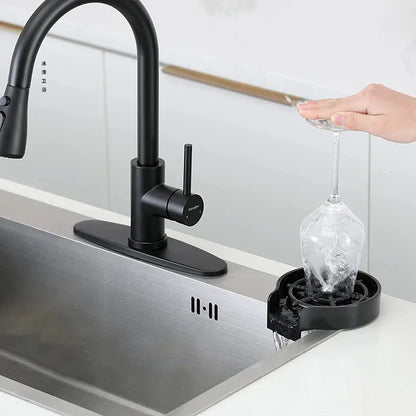 DecorBites™ Glass Rinser Sink Automatic Cup Washer Bar Coffee Tea Pitcher Tool