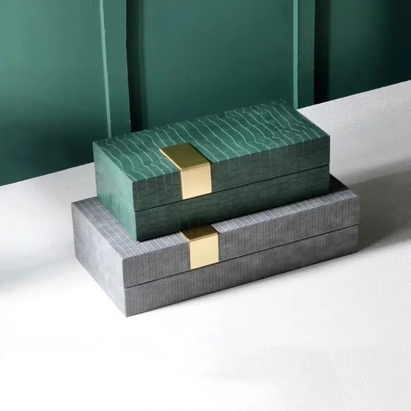 Caja de Joyería de Cuero Decorbites™: Solución de Almacenamiento Chic para Cómoda o Escritorio