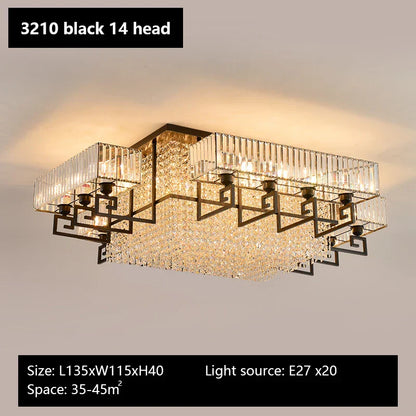 DecorBites™ Crystal Rectangular Ceiling Light for Living Room, Bedroom, and Dining Room
