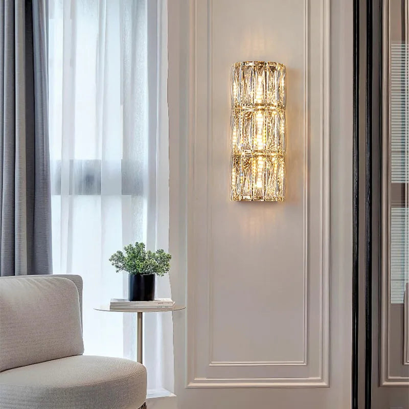 Lámpara de pared LED de cristal DecorBites™ para sala de estar, pasillo, dormitorio o escalera