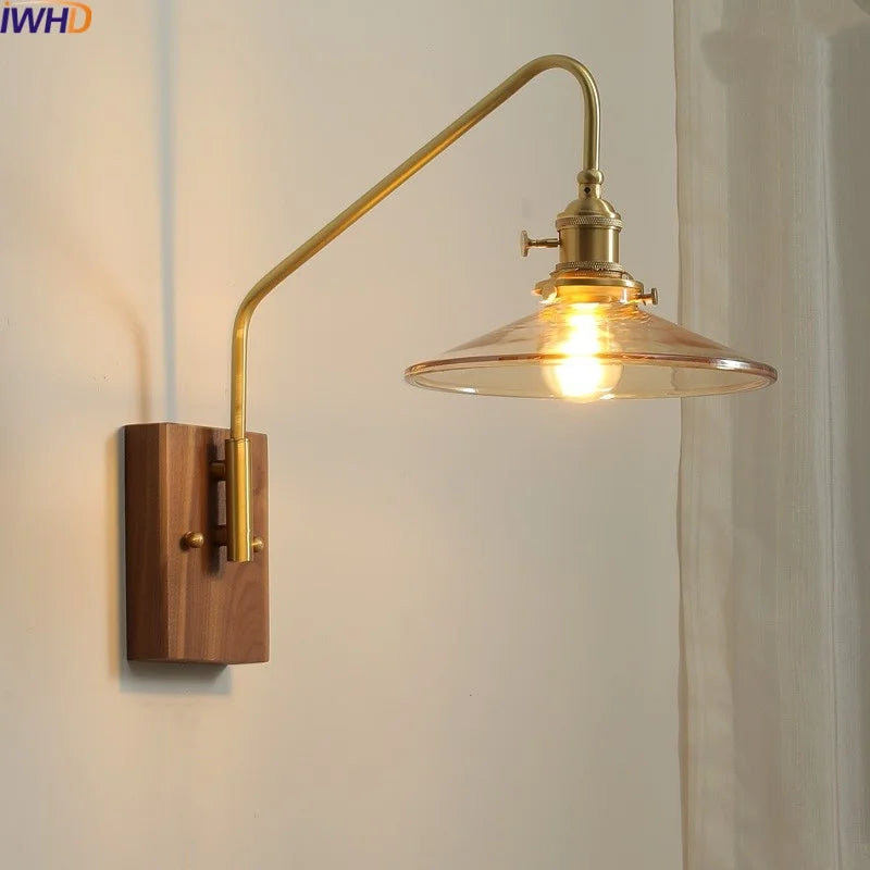 DecorBites™ Glass Copper LED Wall Sconce Modern Stair Light Fixtures