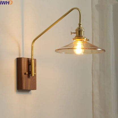 DecorBites™ Glass Copper LED Wall Sconce Modern Stair Light Fixtures