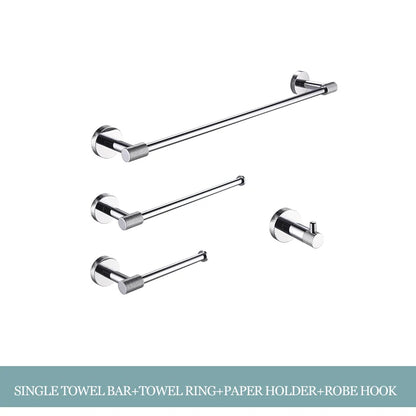 DecorBites™ Bathroom Essentials Set: Towel Bar, Toilet Paper Holder, Bathrobe Hook, Soap Dish, Toilet Brush