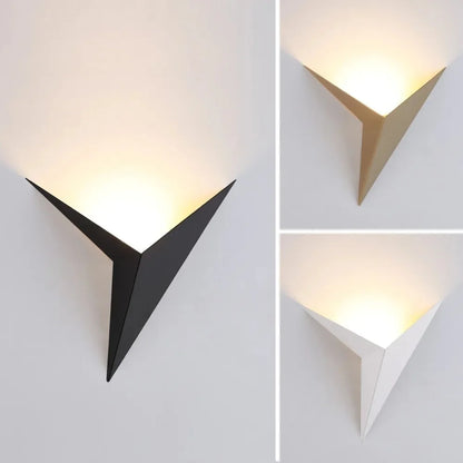 DecorBites™ Elegant Triangular LED Wall Lamp for Bedroom Study Hotel Room