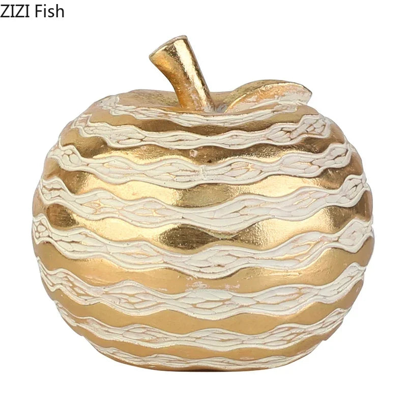 DecorBites™ Golden Pineapple Resin Sculpture Desk Decoration Art Statuette
