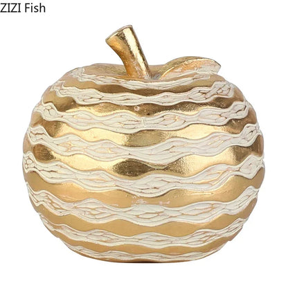 DecorBites™ Golden Pineapple Resin Sculpture Desk Decoration Art Statuette