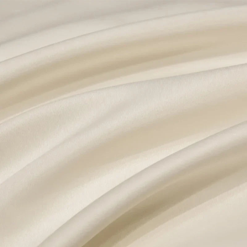 Decobites Silk Bedding Set: Washed Ice-Cream Satin Four-Piece, Skin-Friendly & Breathable Sheets