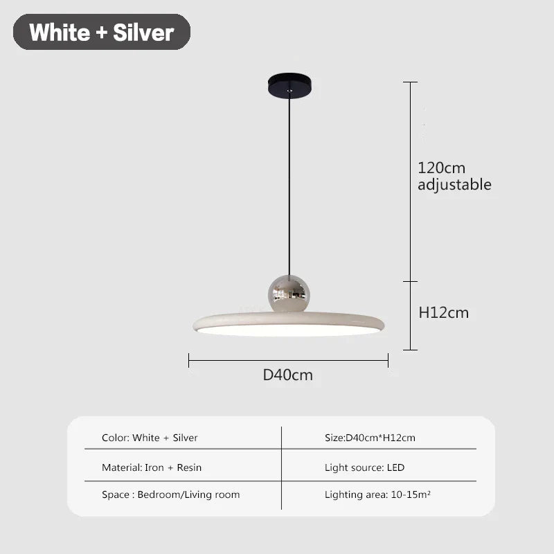 Lámpara colgante LED DecorBites™ Cream Wind Saucer para iluminación interior