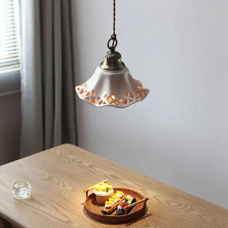 DecorBites™ Ceramic LED Pendant Lamp: Modern Simple Indoor Decor Lighting for Home & Restaurant