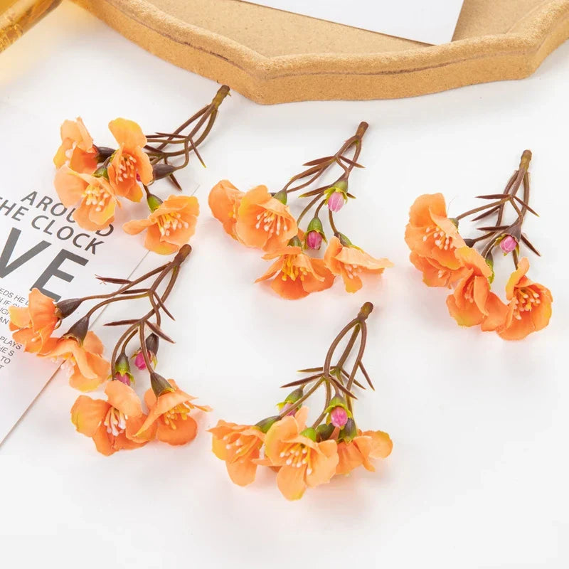 DecorBites™ Artificial Flowers: Christmas Decor, Home Wedding Bouquet, Scrapbooking Bouquets