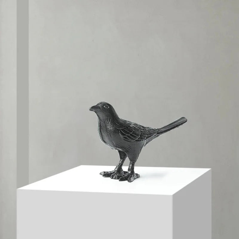 DecorBites™ Cast Iron Bird Decoration: Elegant Home & Living Room Décor