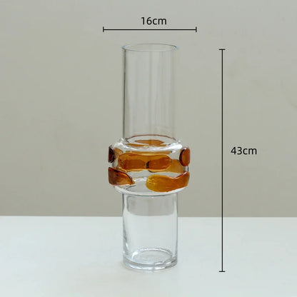 DecorBites™ Clear Glass Vase Bubble Floral Arrangement Room Decoration