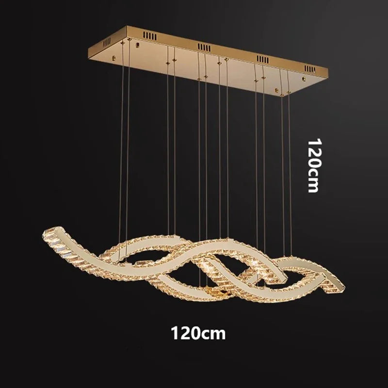 Lámpara de araña de cristal DecorBites™, elegante lámpara colgante para comedor y sala de estar