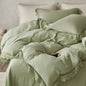 Decobites Vintage Lace Edge Cotton Bedding Set: Duvet, Sheets, Pillowcases