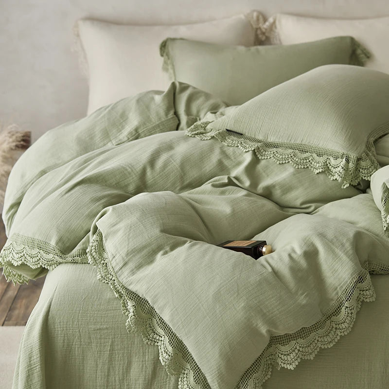 Cotton Lace Bedding Set