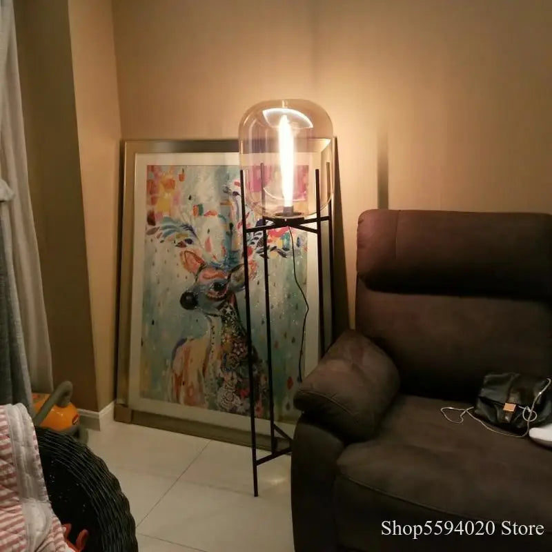 DecorBites™ Glass Table Lamp: Modern LED Decorative Lamp for Living Room, Bedroom, Desk.