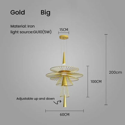 DecorBites™ Iron Art Dinning Room Pendant Light in Black/Gold - Modern Nordic LED Fixture