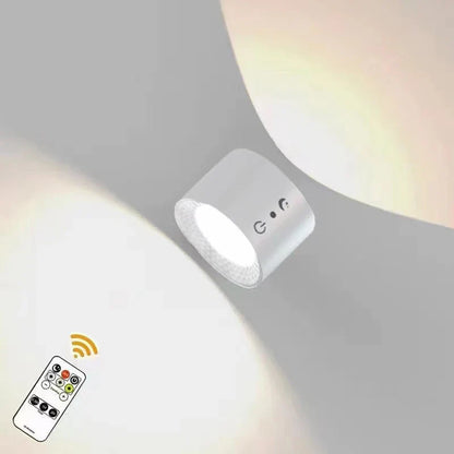 DecorBites™ Double Head LED Wall Lamp Touch Control Remote, 360° Rotation, USB Rechargeable