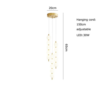 DecorBites™ مصباح LED زجاجي على شكل كرة الطاولة بتصميم آرت ديكو باللون الذهبي والكروم الأسود.