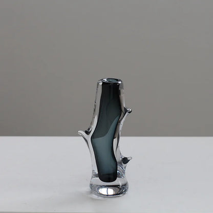 DecorBites™ Glass Vase Branch Fork Shape Thick Bottle Floral Arrangement Terrarium