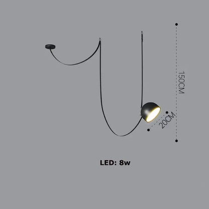 مصباح معلق من DecorBites™ Art Deco Cross Belt باللون الأسود والبرتقالي اللامع لغرفة المعيشة