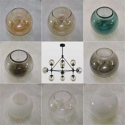 DecorBites™ Glass Shade Replacement for Magic Bean Lighting, 7cm Opening, Smoke Grey Amber Cognac