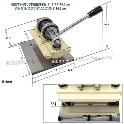 DecorBites™ Leather Cutting Machine for DIY Crafts - Manual Press Punching Tool