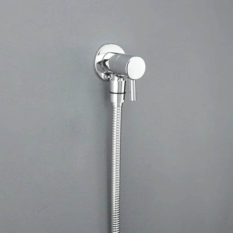 DecorBites™ Brass Triangle Valve Black Hot Cold Water Angle Faucet