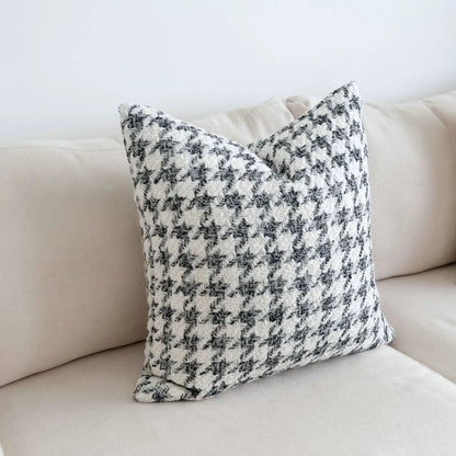 DecorBites™ Houndstooth Crochet Cushion Cover Nordic Minimalist Throw Pillow