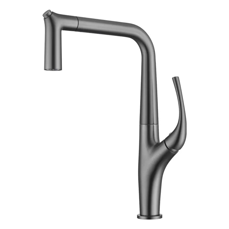 DecorBites™ Black 3 Way Kitchen Faucet with Water Filter, Deck Mounted Brass Sink Mixer