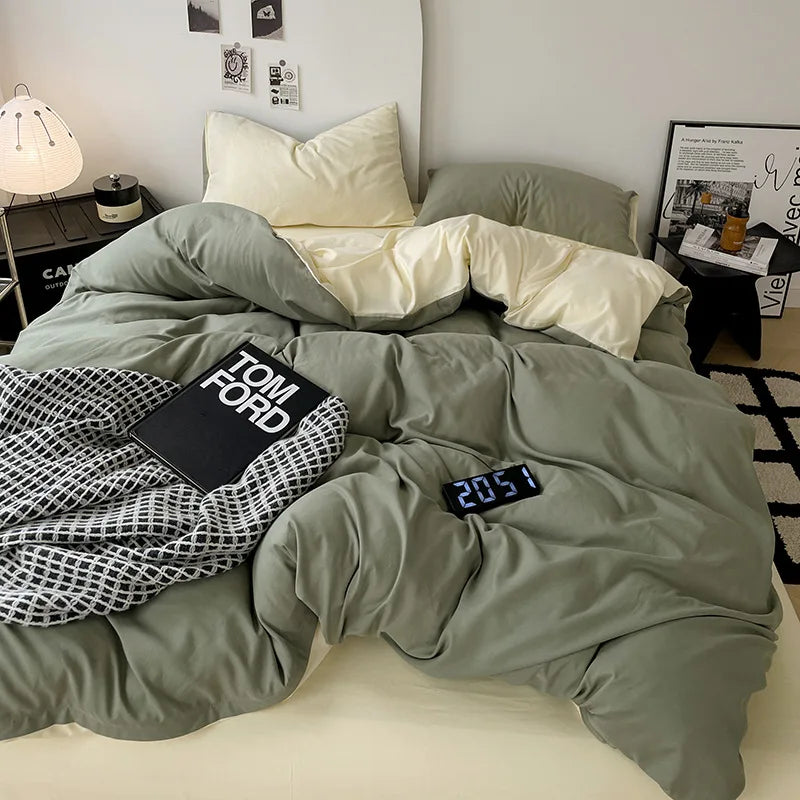 طقم غطاء لحاف قطني من DecorBites™ مع أربطة زاوية