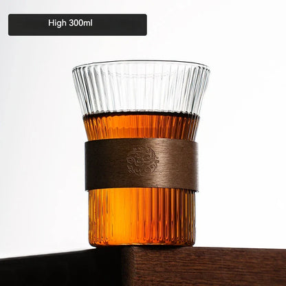 DecorBites™ Japanese Walnut Tea Cup Set - High-Grade Glass Coffee & Flower Tea Cups