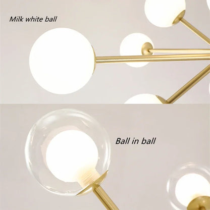 ثريا DecorBites™ الزجاجية الحديثة على شكل فرع - تصميم ماجيك بين لغرفة المعيشة