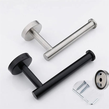 DecorBites™ Brushed Gold Stainless Steel Toilet Paper Holder Kitchen Bathroom Tissue Rack Stand