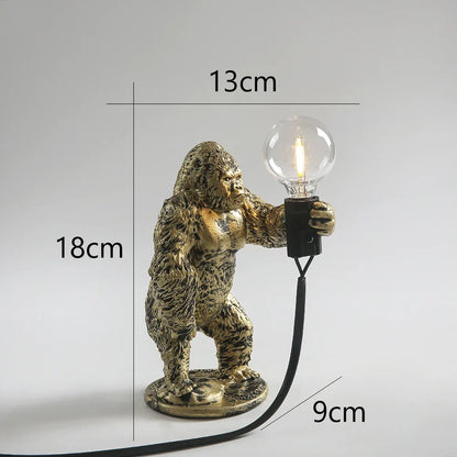 DecorBites™ King Kong Resin Night Light: Customizable LED Table Lamp for Modern Living Spaces