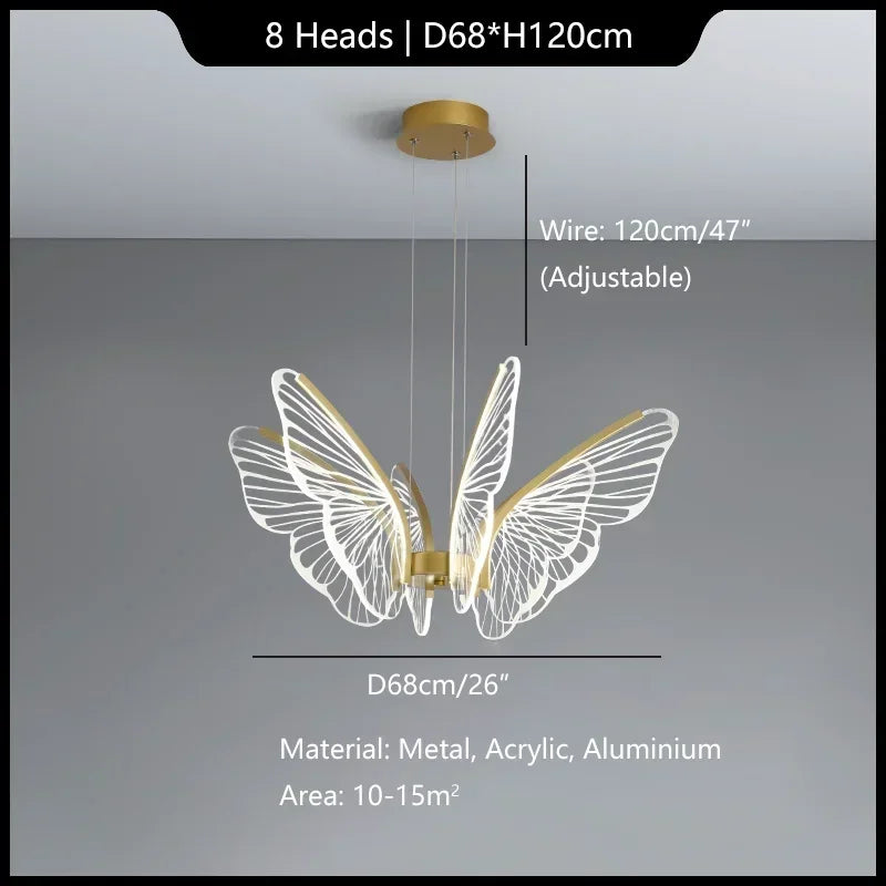 DecorBites™ Butterfly Modern Pendant Chandelier for Living Room and Dining Area